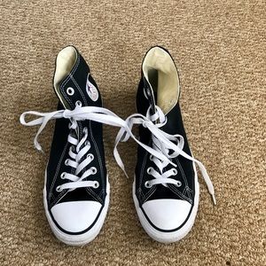 Black high top converse, perfect condition!!!